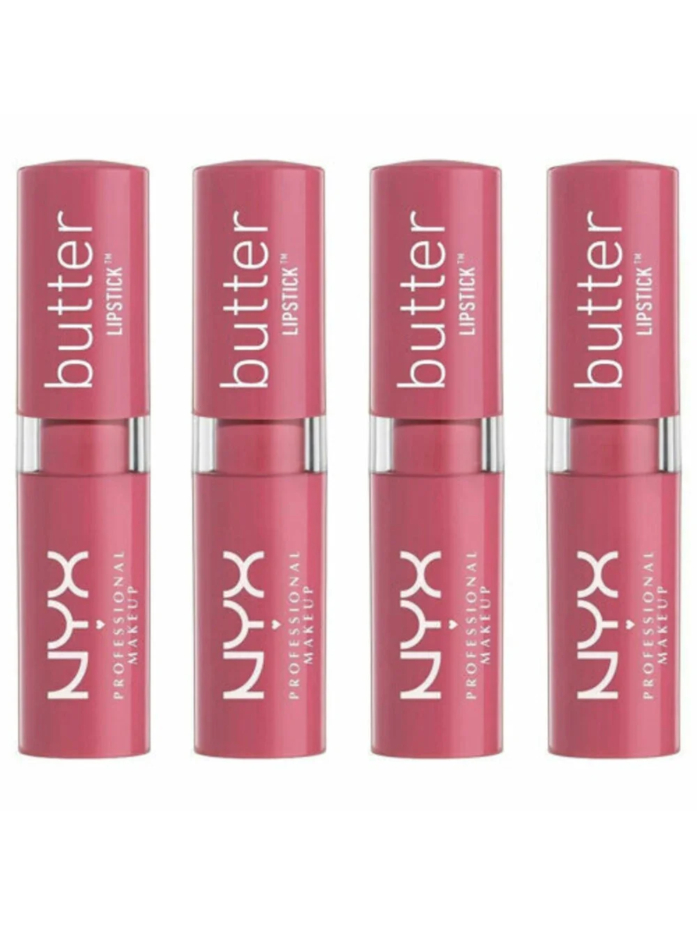 Lot of 4: NEW NYX Lip Butter Lipstick in BLS4 Taffy (Sealed, 4-Pack)